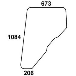 John Deere 3400 RT6005010161N Durų stiklas