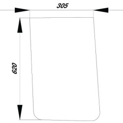 John Deere 3400X D8092 apatinis priekinis stiklas