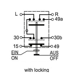 John Deere 3110 11100240PN Stūmimo jungiklis, GTV, apvalus, geltonas