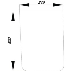 John Deere 3310 RT6005010160 Apatinis priekinis stiklas