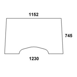 John Deere 3410X RT6005028923N priekinis stiklas X serija