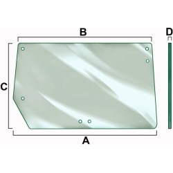 John Deere 3410X VPM7404 Galinio lango stiklas
