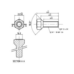 John Deere 5200 JD21N Rato varžtas