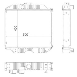 John Deere 5500 RE66029N radiatorius