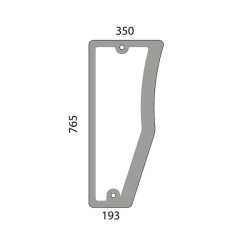 John Deere 5515 ER200621N Apatinis kairysis priekinis stiklas