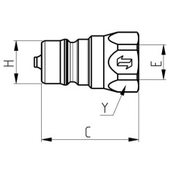 Case - IH 1294 NV12GASM QRC vyriškas 1/2" - 12,5 - 1/2 BSP