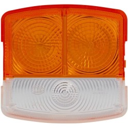 Case - IH 3220 9EL134742021 Šviesus lęšis, gintaro spalvos/skaidrus, kvadratinis dešinysis Hella