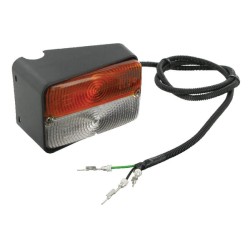 John Deere 5095E 0307520000 Krypties ir padėties apšvietimas LH stačiakampis, 12V, gintaro spalvos/skaidrus, užsukamas, Cobo