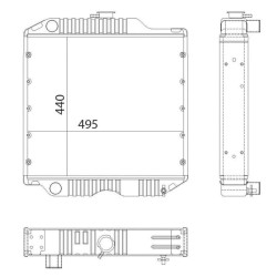 John Deere 5500N RE62841N radiatorius
