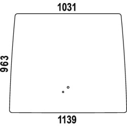 John Deere 5090RN R264577N Viršutinis priekinis stiklas