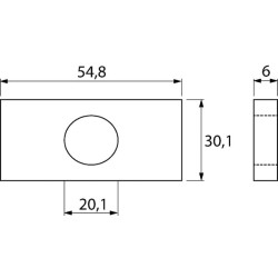 John Deere 5090RN VPL2058 Apatinės trauklės kaiščio plokštė