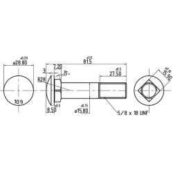 Case - IH 474 K262954N Rato ratlankio varžtas