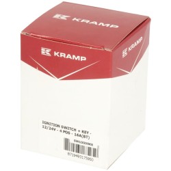 Case - IH 484 SW10009KR Uždegimo jungiklis su raktu, 12/24V, 4 padėtys, 16A, ašmenų gnybtai