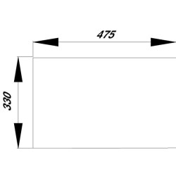 Case - IH 485 / 485XL AL28609 Fiksuotas galinio lango apačias