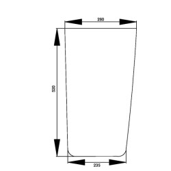 Case - IH 485 / 485XL D7011L apatinis priekinis stiklas