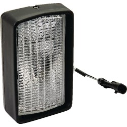 John Deere 6120 0511300000 Darbinis šviestuvas RH halogeninis, 55/70W, stačiakampis, 12/24V, skaidrus, 96 mm AMP kištukas, Cobo