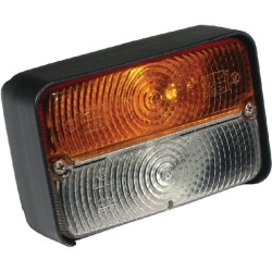 John Deere 6120 VPM3708 Posūkio ir padėties apšvietimas Halogeninis, priekis, stačiakampis, gintaro/balta, užsukamas, Vapormatic