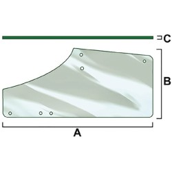 John Deere 6420 VPM7368 Viršutinis durelių stiklas LH