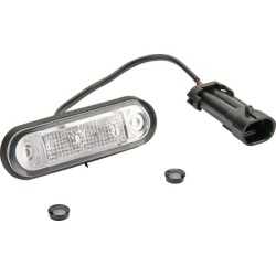 John Deere 6620 2XT959510467 Vidaus šviesos diodas, 0,50 W, stačiakampis, 12/24 V, baltas, užsegamas, 84x2 LED, Hella