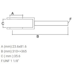John Deere 6130 L78572GP Apatinis kėlimo strypas, JD