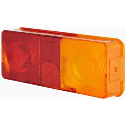 Case - IH 685 / 685XL 9EL112741001 Šviesus objektyvas, gintaro spalvos/raudonas, stačiakampis galinis/dešinysis Hella