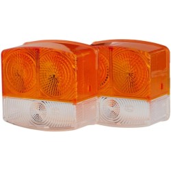 Case - IH 785 / 785XL 9EL134742021 Šviesus objektyvas, gintaro spalvos / skaidrus, kvadratinis dešinysis Hella