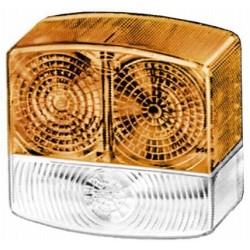 Case - IH 785 / 785XL 9EL134742021 Šviesus objektyvas, gintaro spalvos / skaidrus, kvadratinis dešinysis Hella