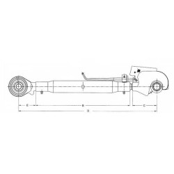 John Deere 6110RC VPL5027 Toplink akis / kabliukas 275, M36 kat.3/3