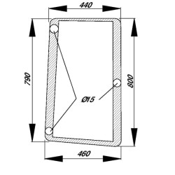John Deere 7700 R96193 Šoninis langas