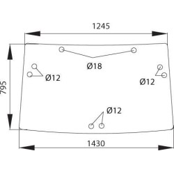 John Deere 7210 R110990N galinio lango viršutinė dalis