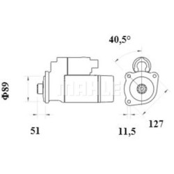 John Deere 7710 MS974 Starteris 12V 4.0kW