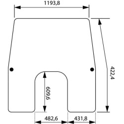 John Deere 7320 AL167656 Cristal Delantero