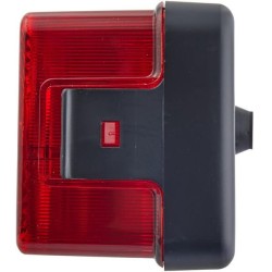 Case - IH 885 / 885XL 2SD002582011 Galinis žibintas LH stačiakampis, 12/24V, raudona/oranžinė, užsukamas, 170x62x75mm, Hella