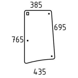 John Deere 7330 6068HRW74 L213352N šoninis langas LH