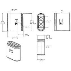 John Deere 7430PR 6068HRW74 P606120 Oro filtras išorinis Donaldson