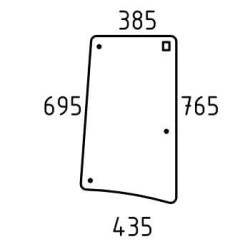 John Deere 7430PR 6068HRW83 L213353N Šoninis langas RH