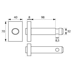 John Deere 7430PR 6068HRW83 VLK7017 Toplink kaištis