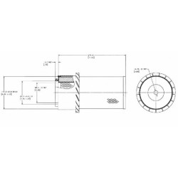 Case - IH 995 / 995XL P522449 Oro filtro išorinis Donaldson