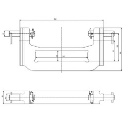 John Deere 7200R 8005035 Atsvara pakabuko atrama 389 mm