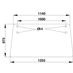 Case - IH 533 D7408 galinio lango viršutinė dalis
