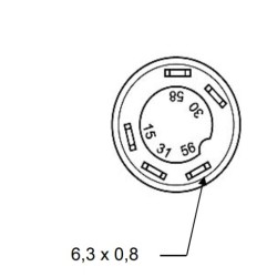 Case - IH C48 11125200PN Stumdomas jungiklis, žibintai, apvalūs, žalia