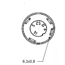 Case - IH C48 EL514101 Stumdomas jungiklis, žibintai, apvalūs, geltoni