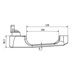Case - IH C48 CA4045 Išorinių durų užraktas kairėje/dešinėje