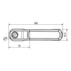 Case - IH C55 CA4045 Išorinių durų užraktas kairėje/dešinėje
