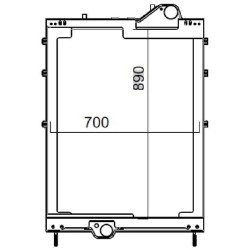John Deere 8330 RE242256N radiatorius