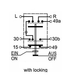 Case - IH C64 11100080PN Stūmimo jungiklis, pavojaus žibintai, apvalūs, raudoni