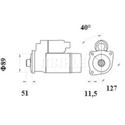 John Deere 8320R (Sn.090001-) MS975 Starteris 24V 4,8kW