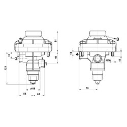 John Deere 8320R (Sn.090001-) 4712000087 Priekabos valdymo vožtuvas