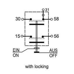 Case - IH C70 11125200PN Stumdomas jungiklis, žibintai, apvalūs, žalia