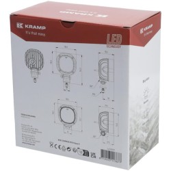 John Deere 9400 LA10557 Darbinis šviesos diodas, 54 W, 7200 lm, kvadratinis, 10-30 V, baltas, potvynis, 9 LED, Kramp